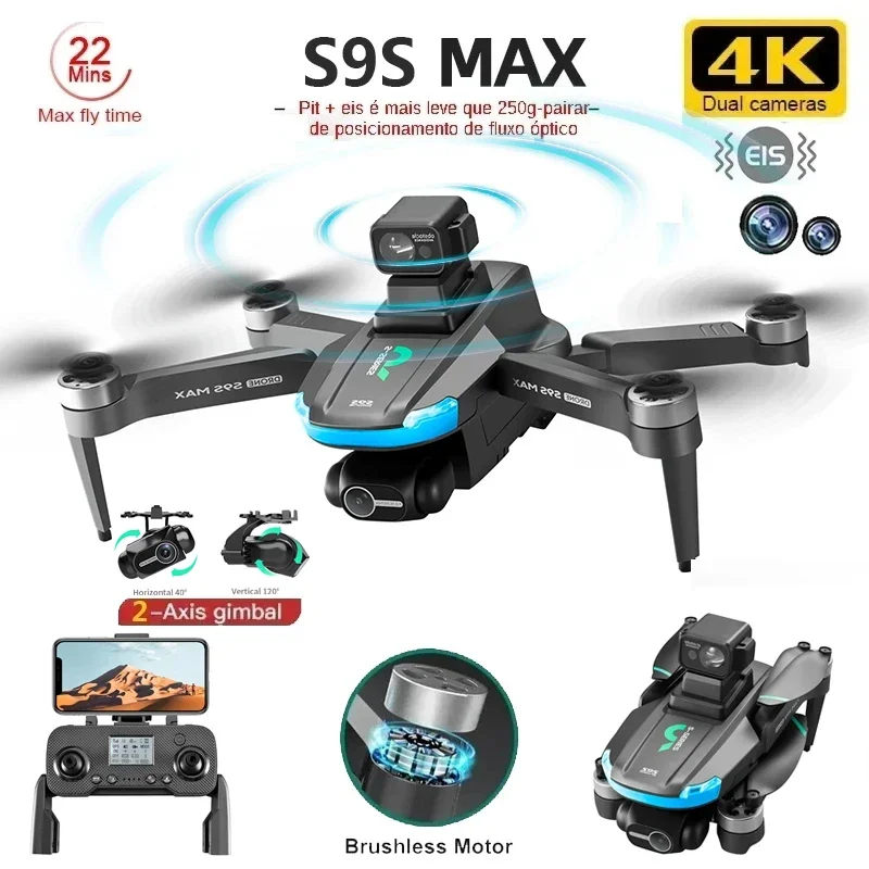 Fpv Brushless Rc Drone 4K - جديد S9S ماكس طائرة صغيرة بدون