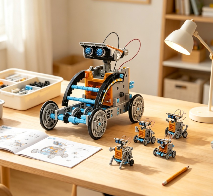 مجموعة بناء روبوت شمسي 12 في 1 - مراجعة Stem Solar Robot Kit For Kids وسعره