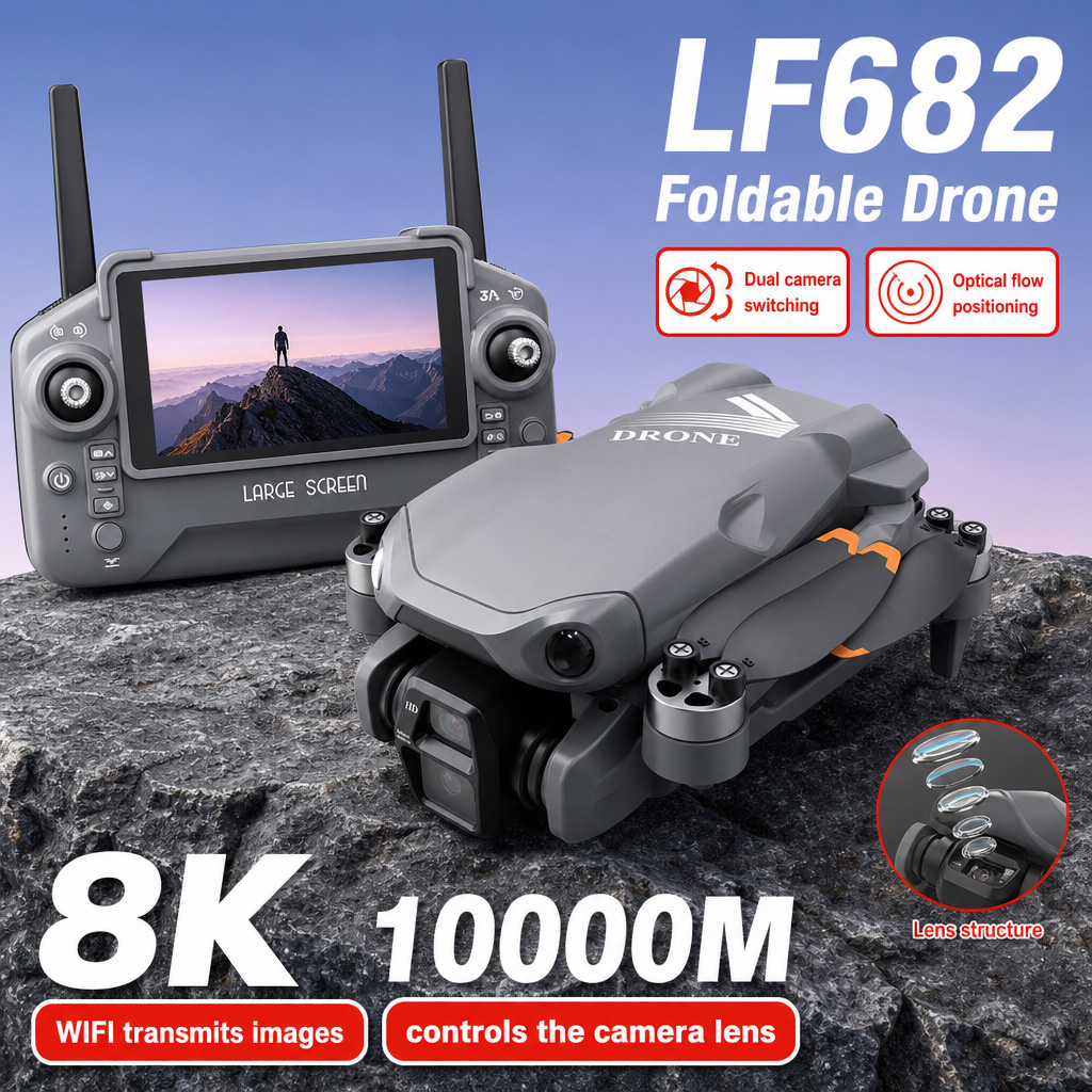طائرة بدون طيار LF682 للتصوير  - مراجعة Fpv Brushless Rc Drone 4K وسعره